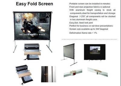 200寸投影幕投影机屏幕移动流动银幕电影幕布高清户外便携折叠幕